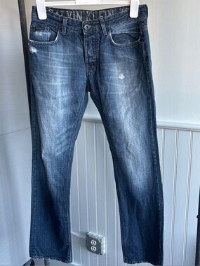 Calvin Klein Jeans Men’s Faded Blue Straight Denim #123